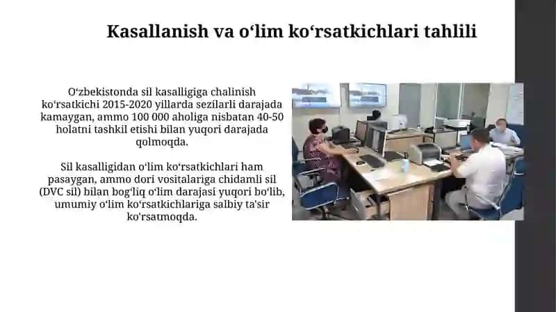 O‘zbekistonda tuberkulyozga qarshi kurashishning milliy dasturi. Epidemiologik vaziyatni baholash 4