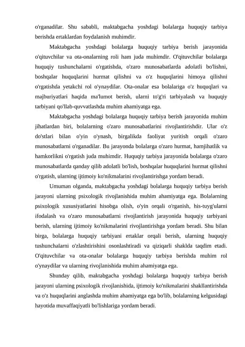 Maktabgacha yoshdagi bolalarga ertaklar asosida huquqiy tarbiya berish 4