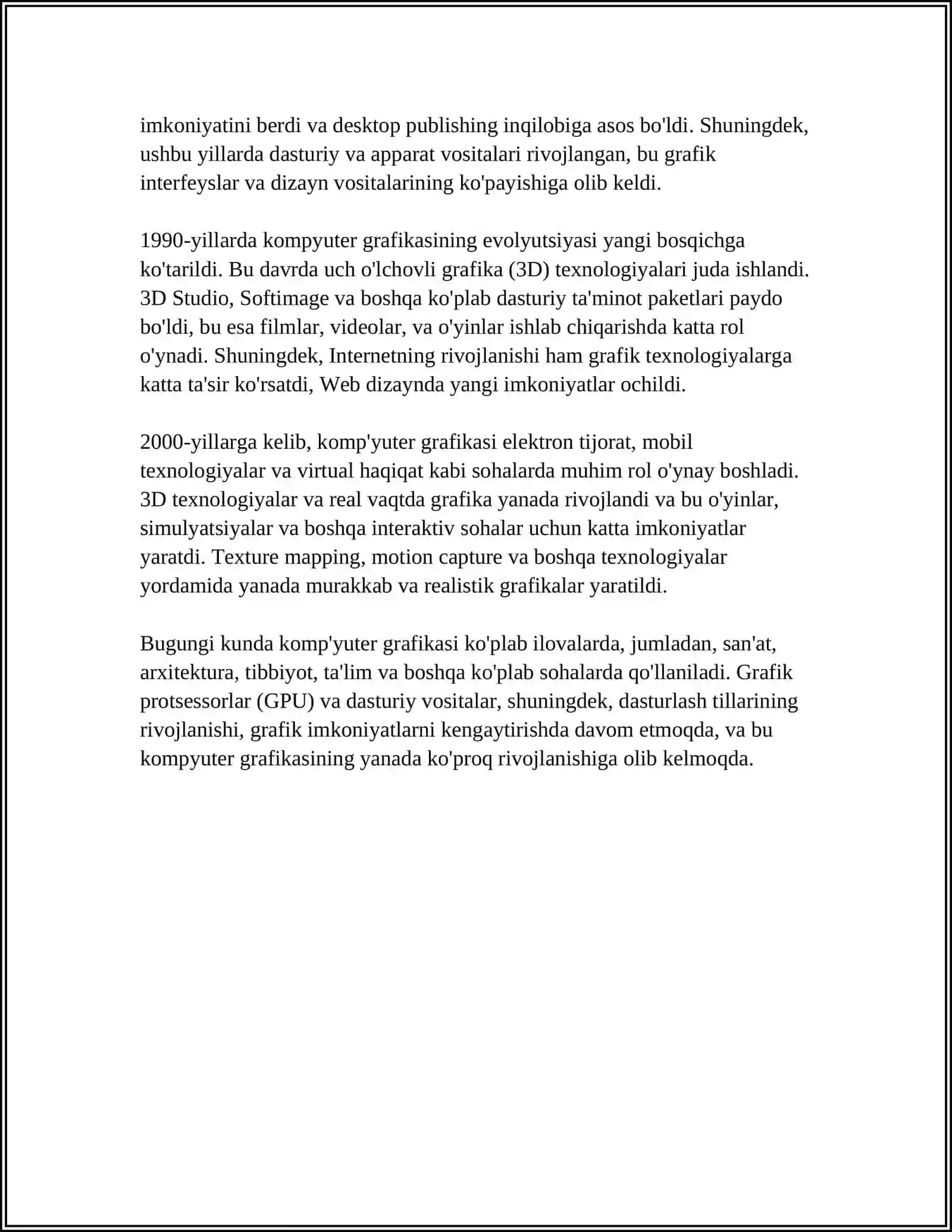 KOMPYUTER GRAFIKASI VA UNING TURLARI 4