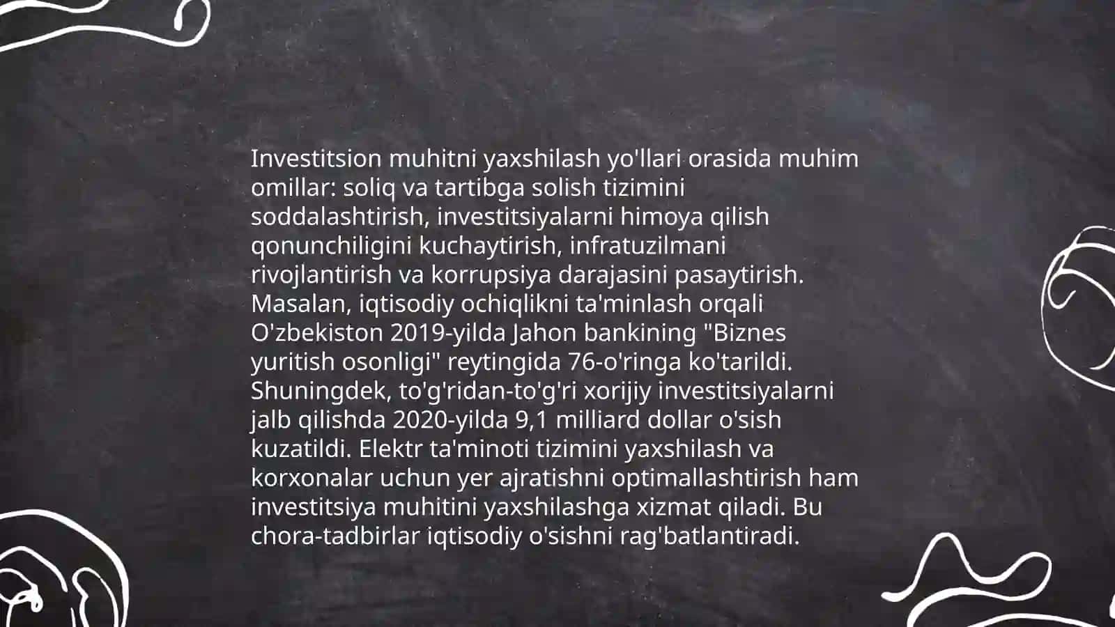 Iqtisodiyotni rivojlantirishda xorijiy investetsiyalarning o'rni 4