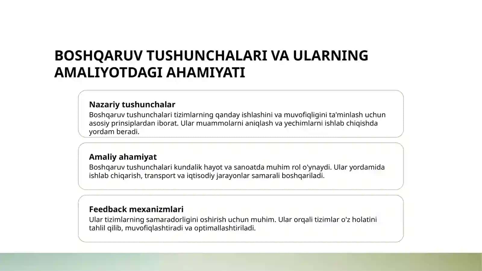 BOSHQARUB HISOBI ASOSIY YONALISHLARI 4