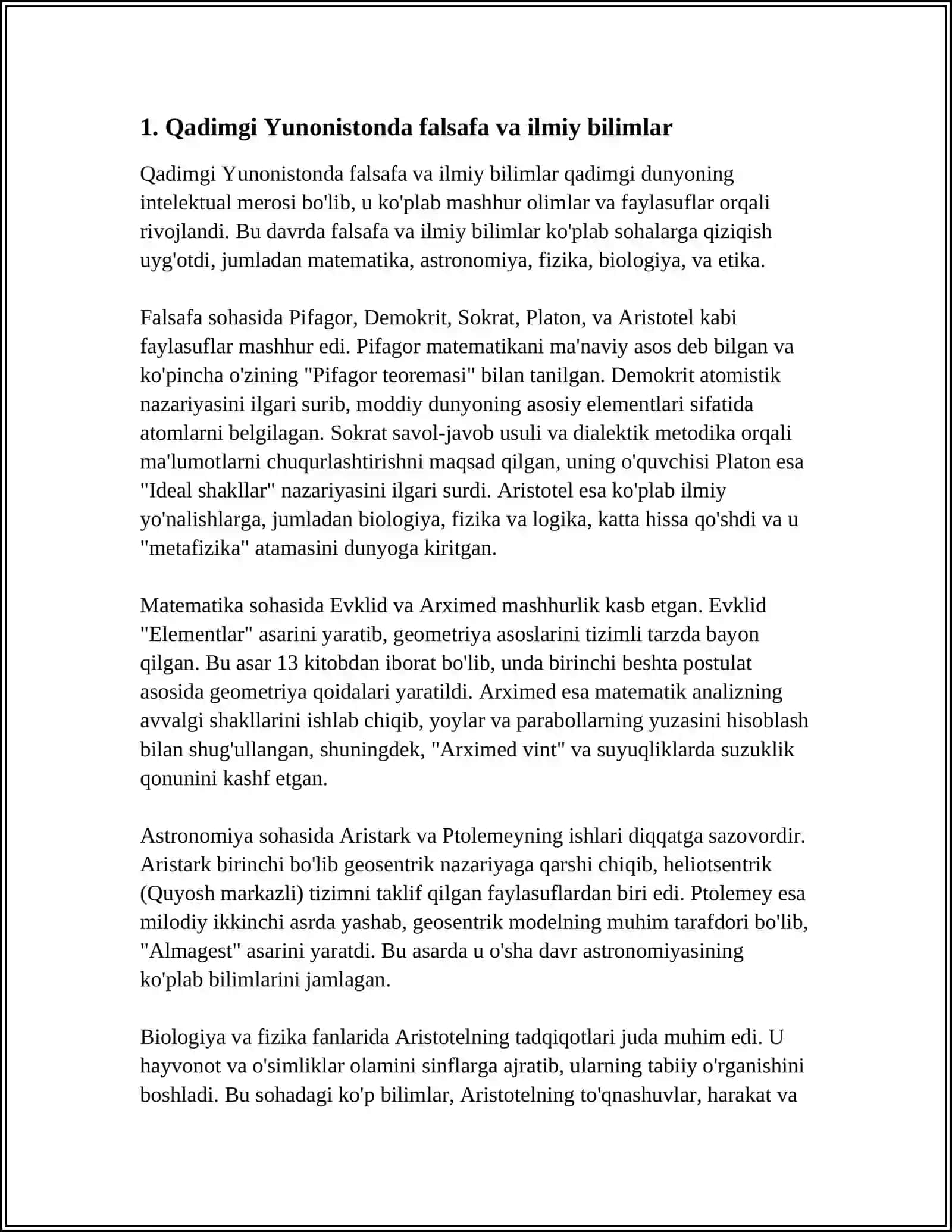 QADIMGI YUNONISTONDA ILMIY BILIMLARNING RIVOJLANISHI 4
