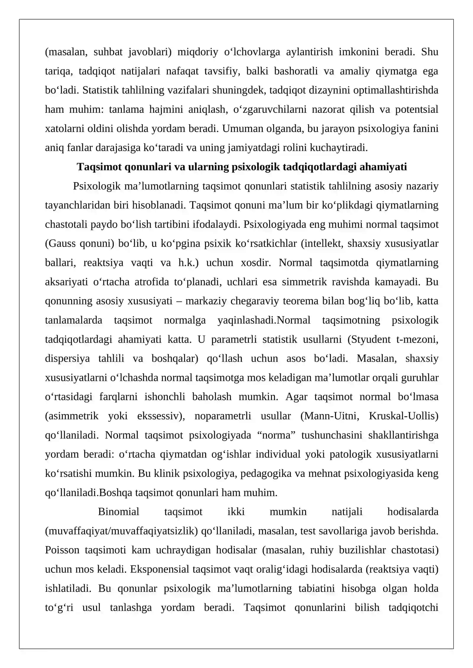 O‘tkazilgan tadqiqot natijalarini asimmetriya va ekssess bo‘yicha tahlil qilish 4