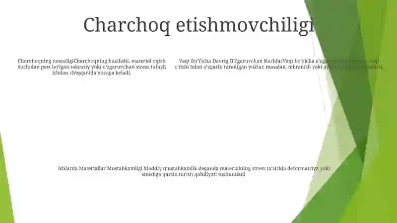 Vaqt BoʼYicha Davrig OʼZgaruvchan Kuchlar Ishlarda Materiallar Mustahkamligi 4