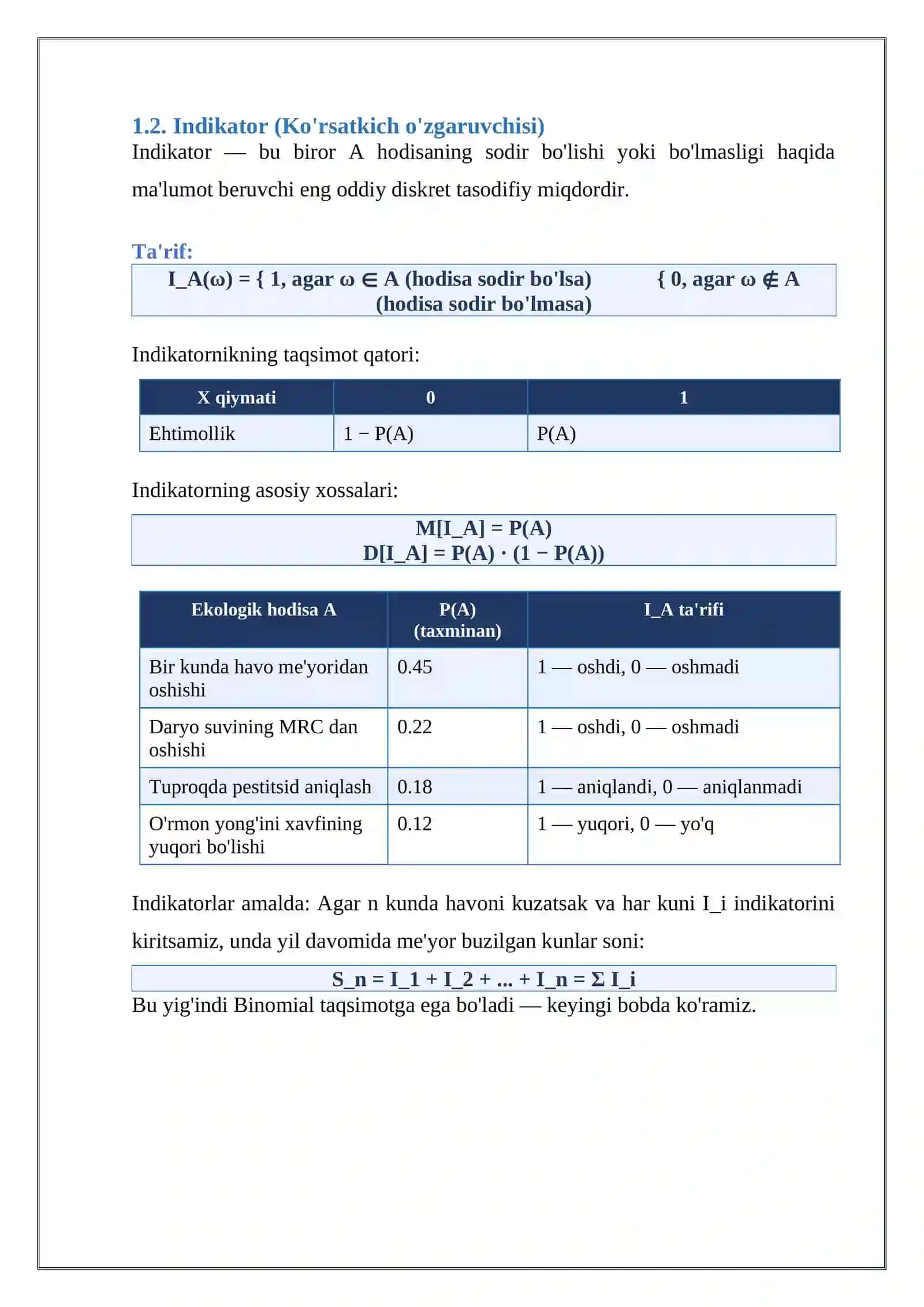 TASODIFIY MIQDOR VA UNING TAQSIMOTI 4