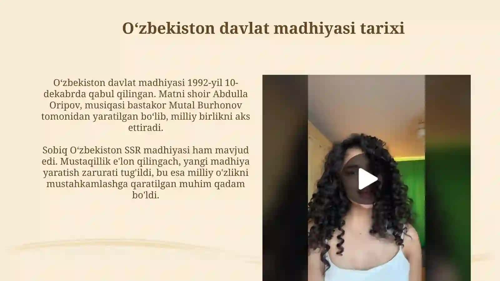 O'zbekiston Milliy Madhiyasi 4