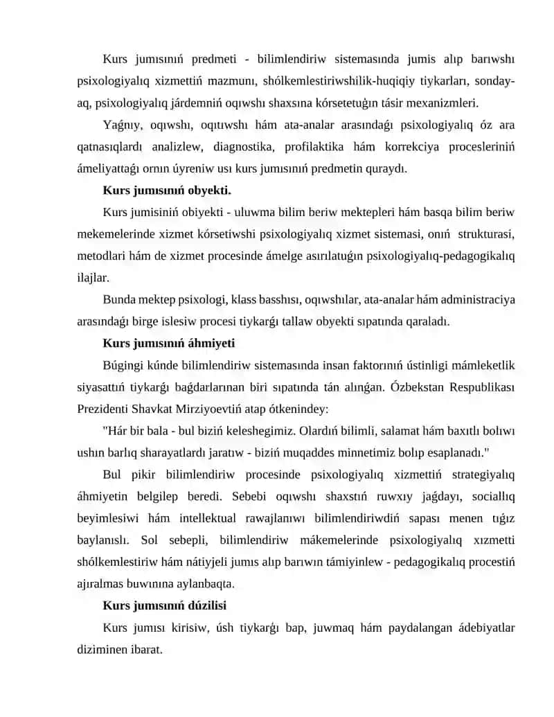 PSIXOLOGIYALIQ XIZMETTIŃ TEORIYALIQ TIYKARLAR 4