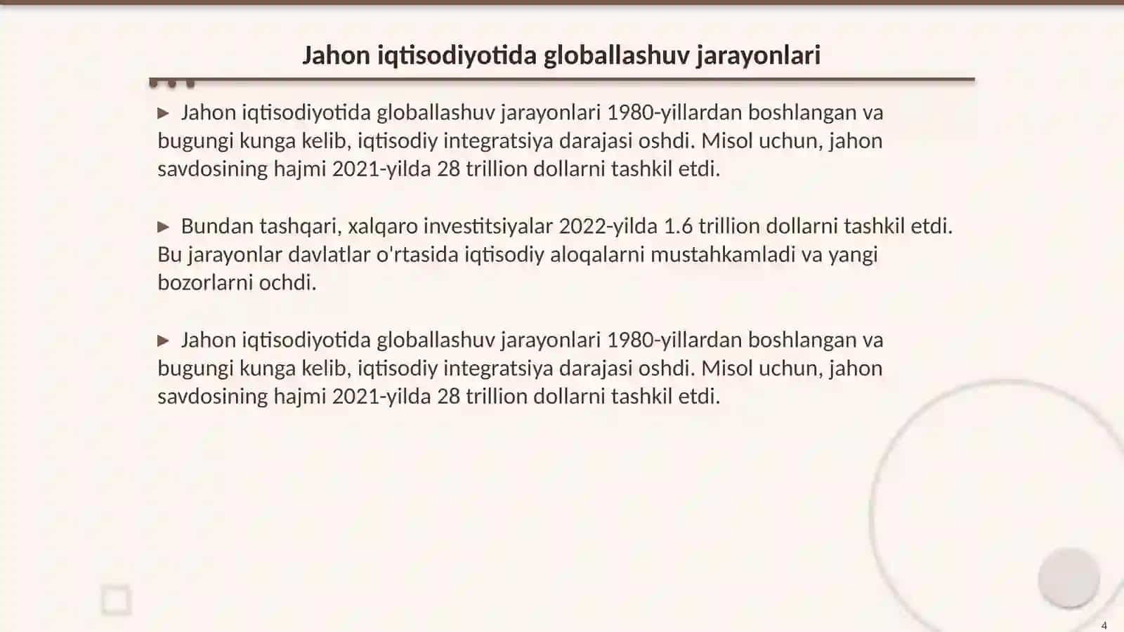 Globallashuvning Mazmuni va Rivojlanish Bosqichlari 4