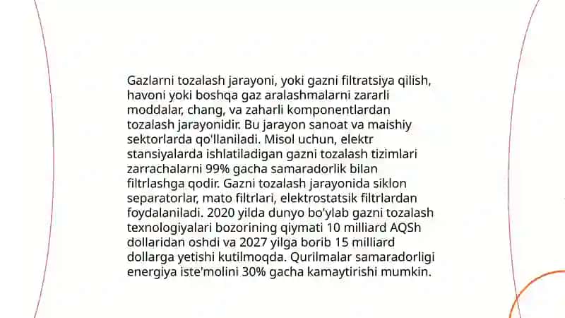 Inversion va markazdan qochma kuchlar tasirda gazlarni tozalash 4
