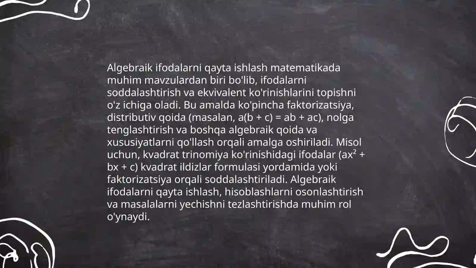 Maple tizimida Ifodalarni qayta ishlash komandalari 4