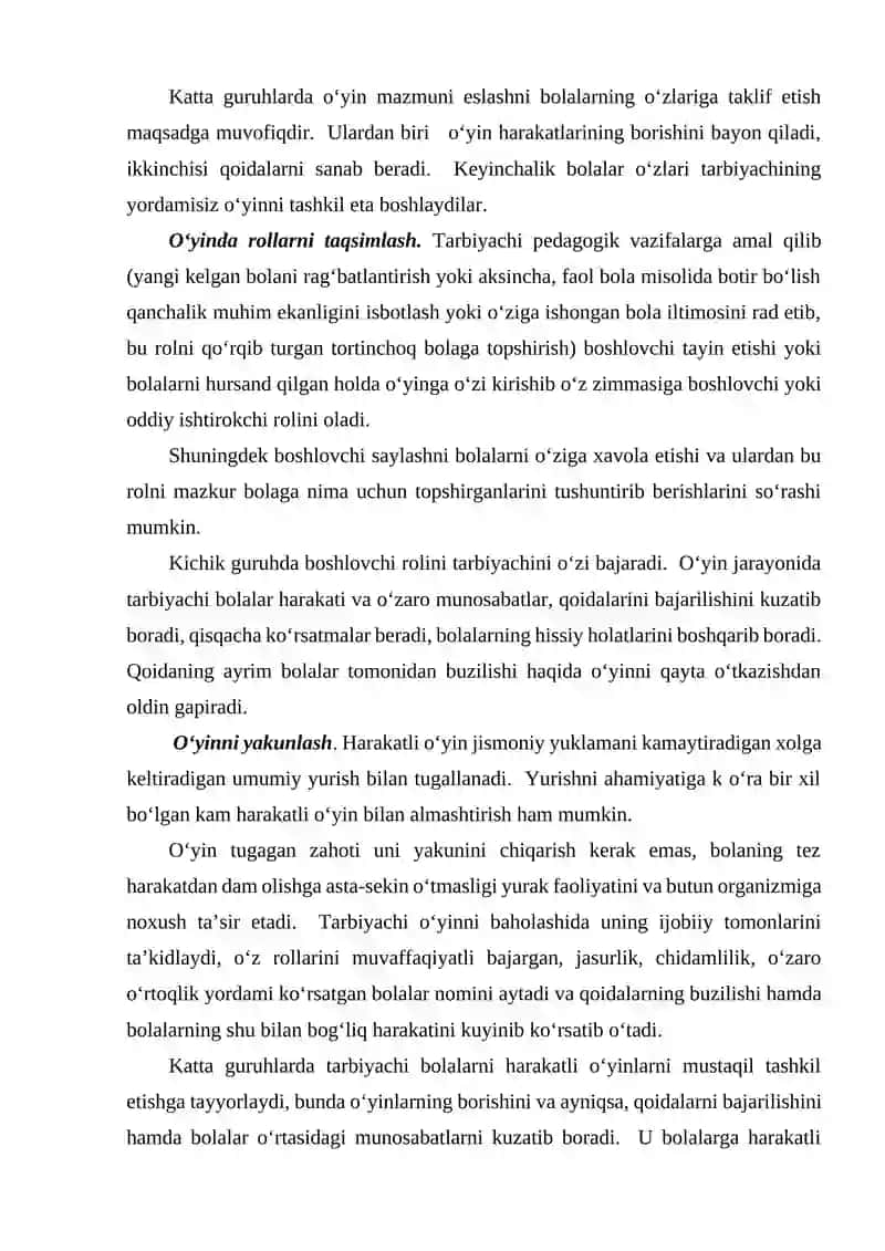 Harakatli o'yinlarni rejalashtirish 4