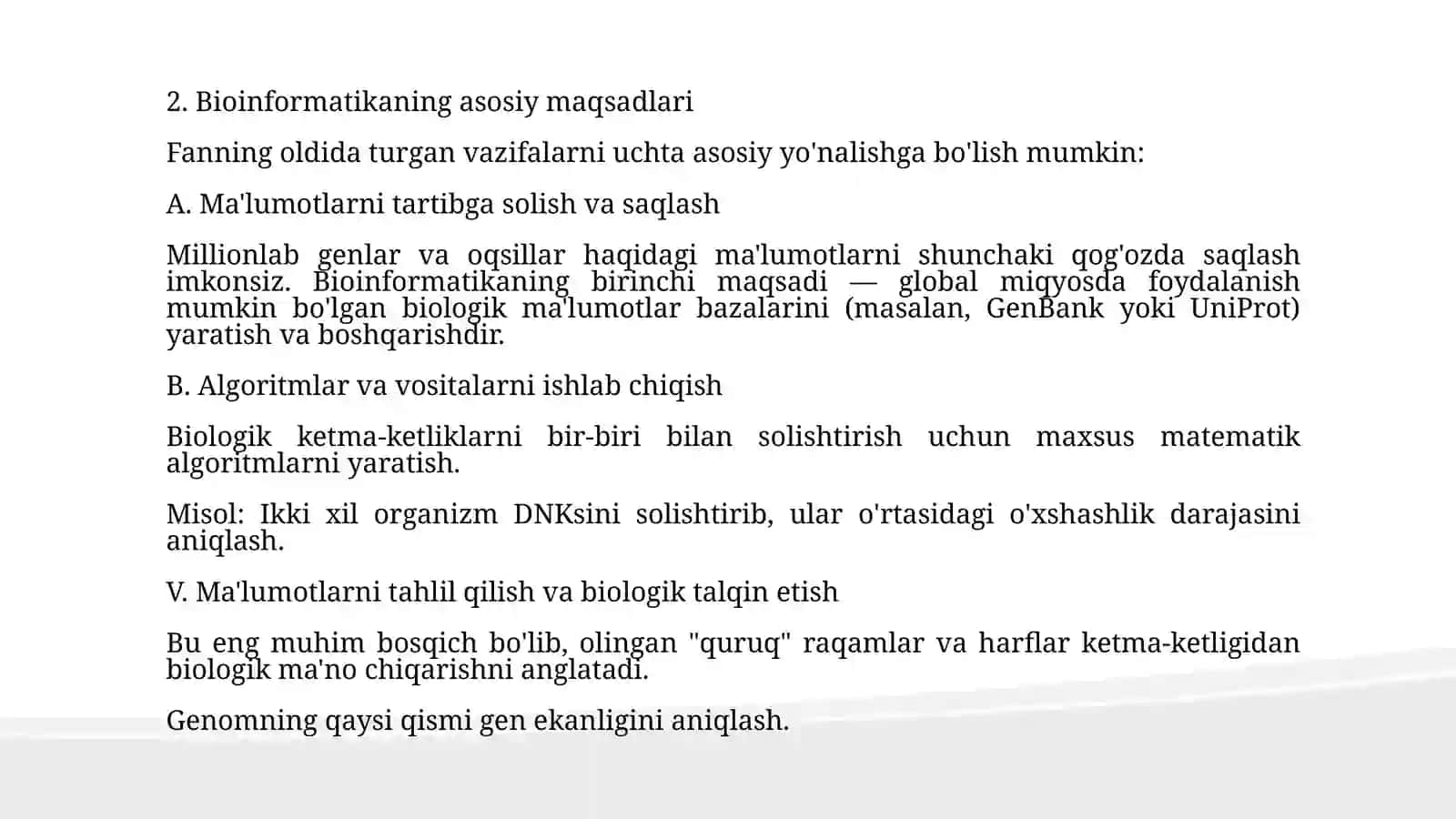 Genomikani o'rganishda bioinformatikaning roli 4