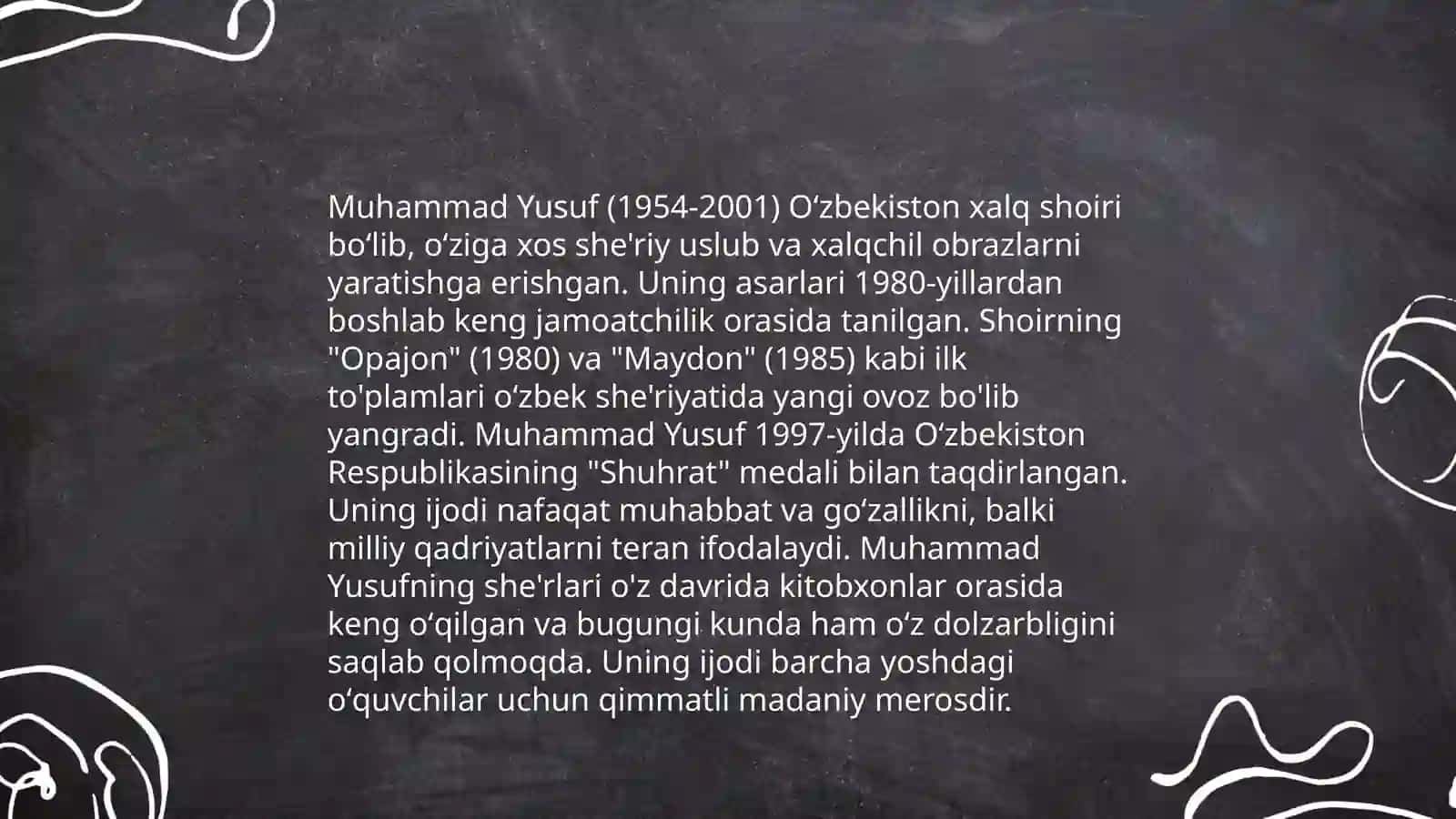 Muhammad Yusuf va uning ijodiy faoliyati 4