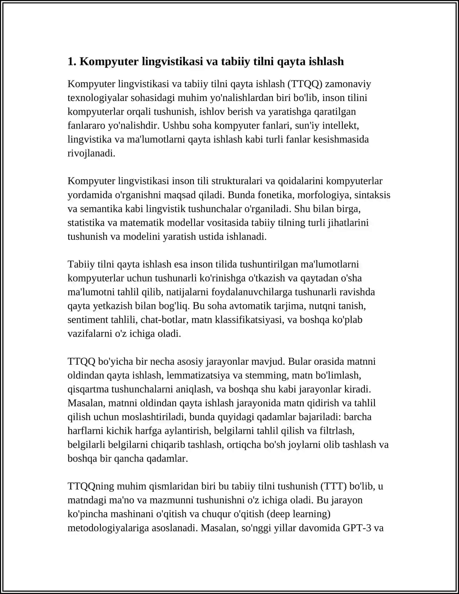 KOMPYUTER LINGVISTIKASIDA TIL VA NUTQ MASALALARI 4