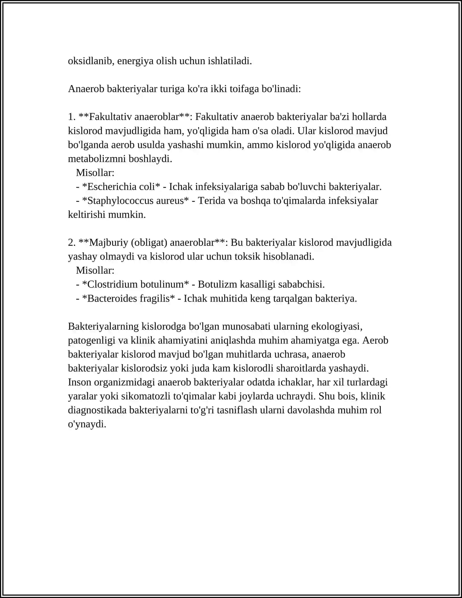 AEROB VA ANAEROB BAKTERIYALARNI SOF XOSILA AJRATISH BOSQICHLARI 4