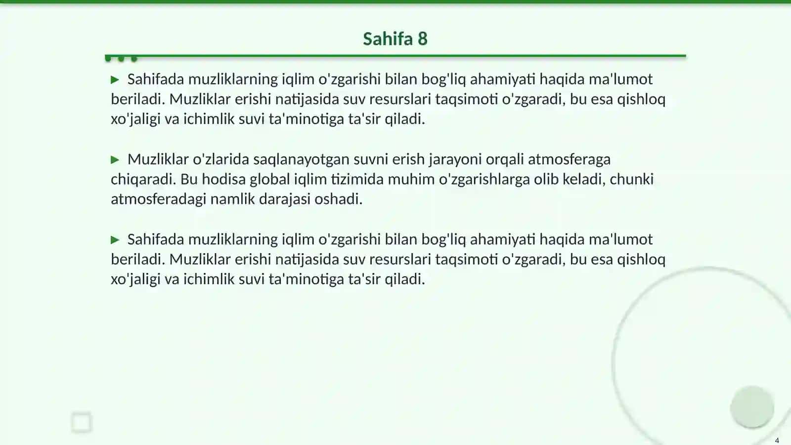 Muzliklar va ularning gidrologik ahamiyati 4