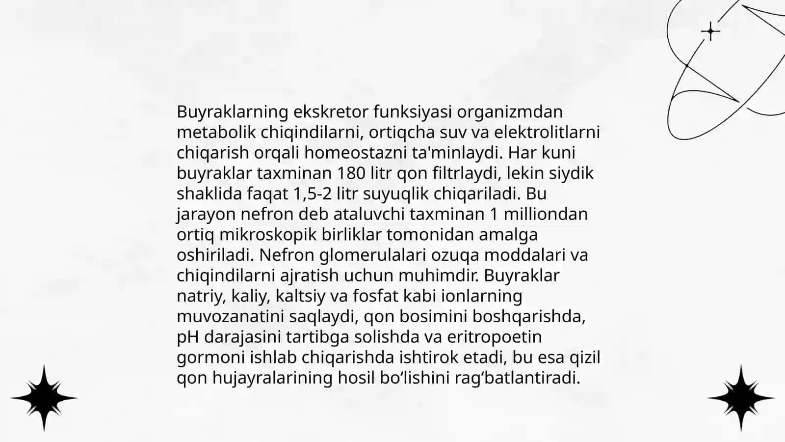 Organizmning ekskretor funksiyasi 4