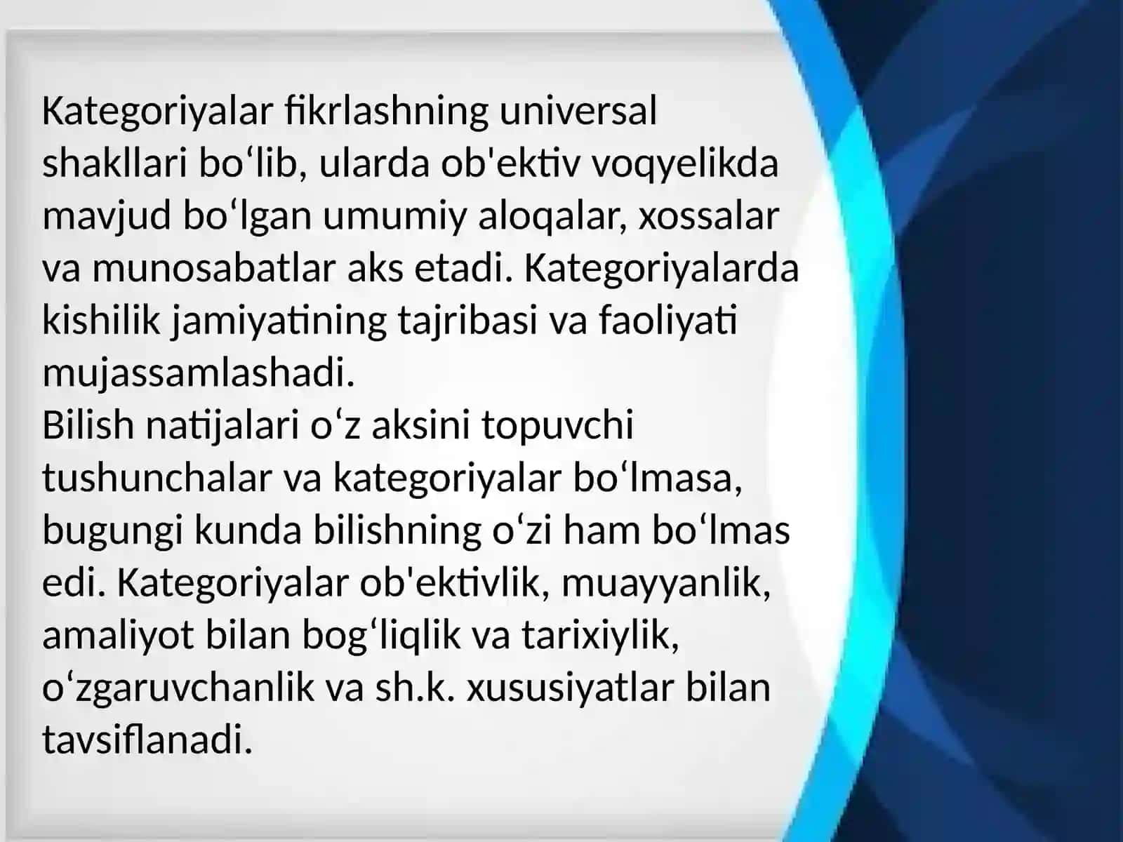 Falsafa qonun va kategoriyalarining ijtimoiy hjarayonlar dialektikasidagi o'rni 4