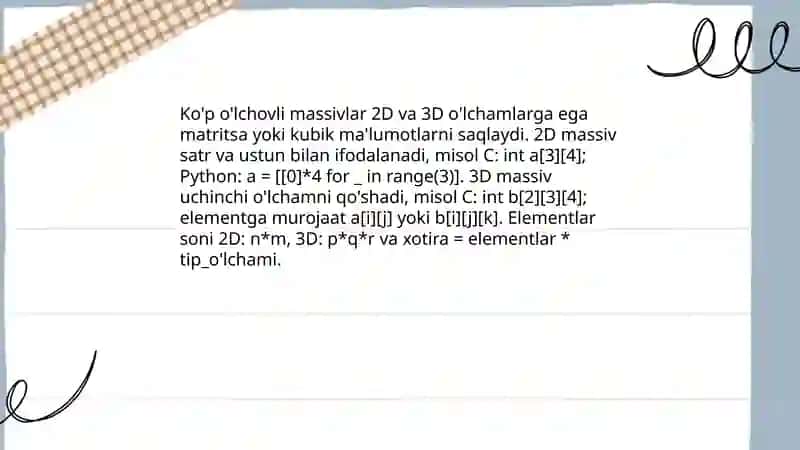 Massivlar 4