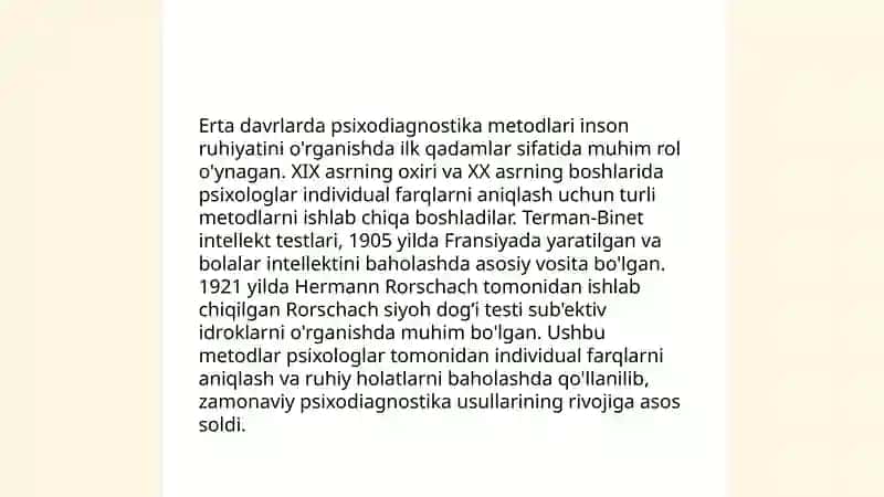 Psixodiagnostika tarixi 4