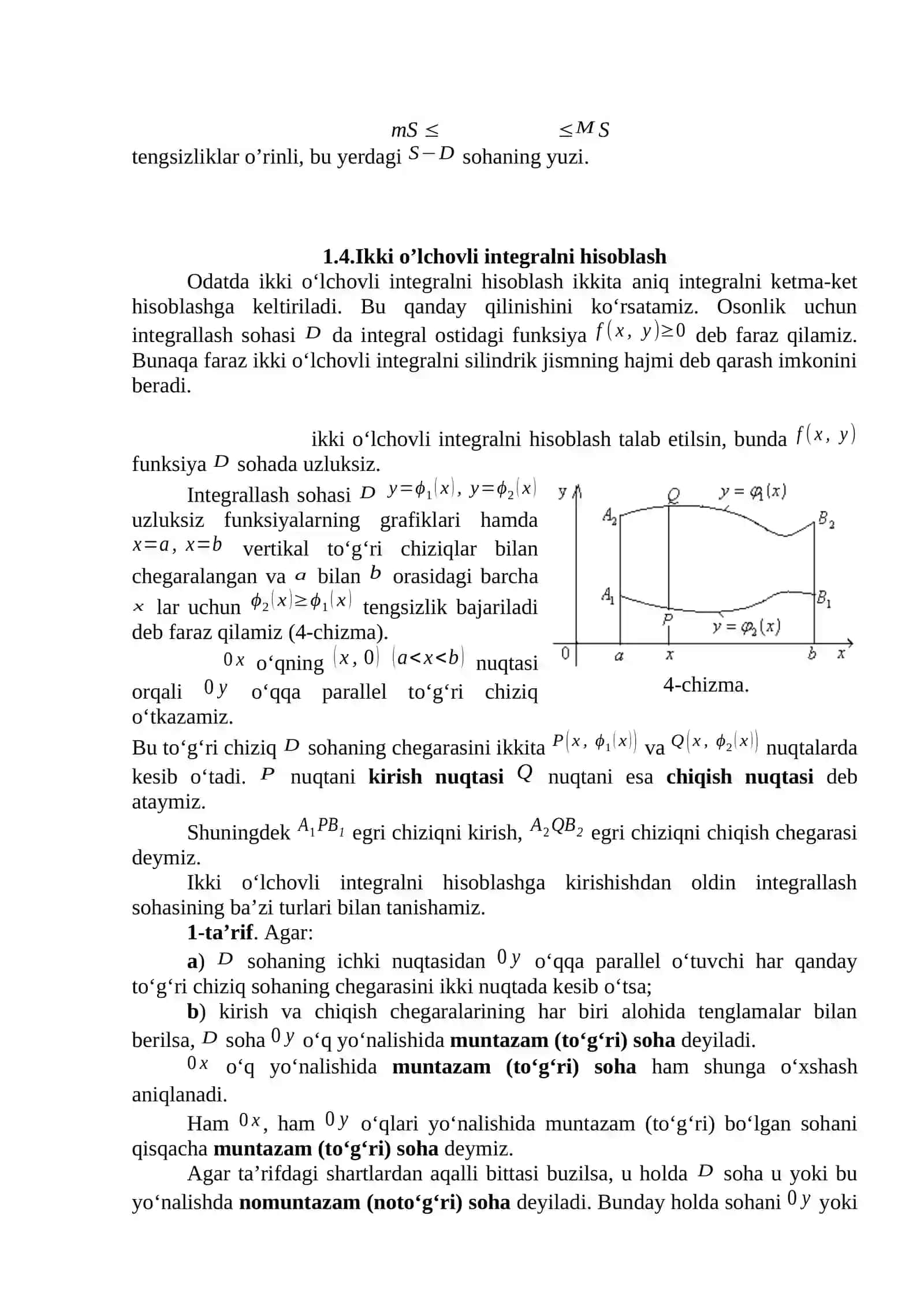 Ikki o’lchovli integral 4