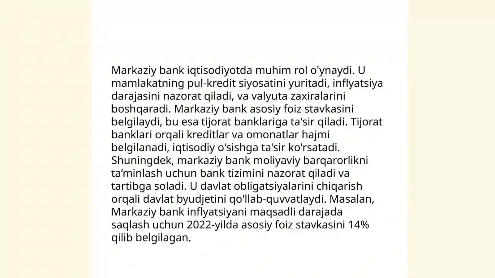 Banklar va ularning bozor iqtisodiyotidagi o’rni 4