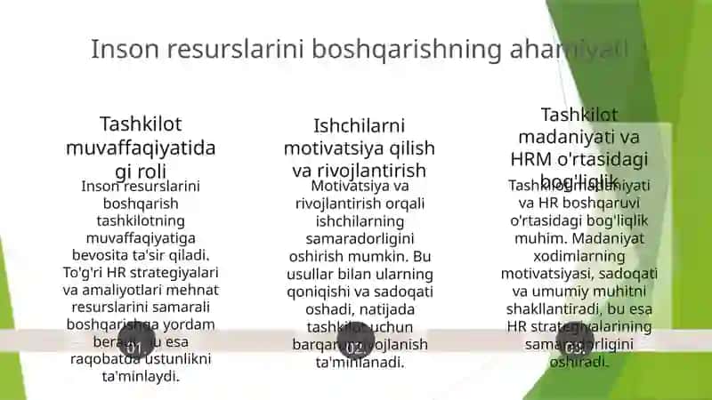 Zamonaviy sharoitlarda inson resurslarini boshqarishning tutgan o'rni va strategiyasi 4