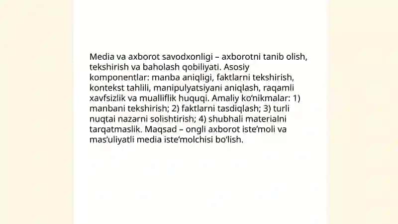 Axborot iste’mol qilish madaniyati 4