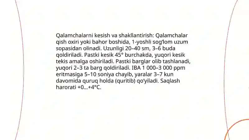 Tok qalamchalarini ekishdan oldin ishlov berish usullari 4