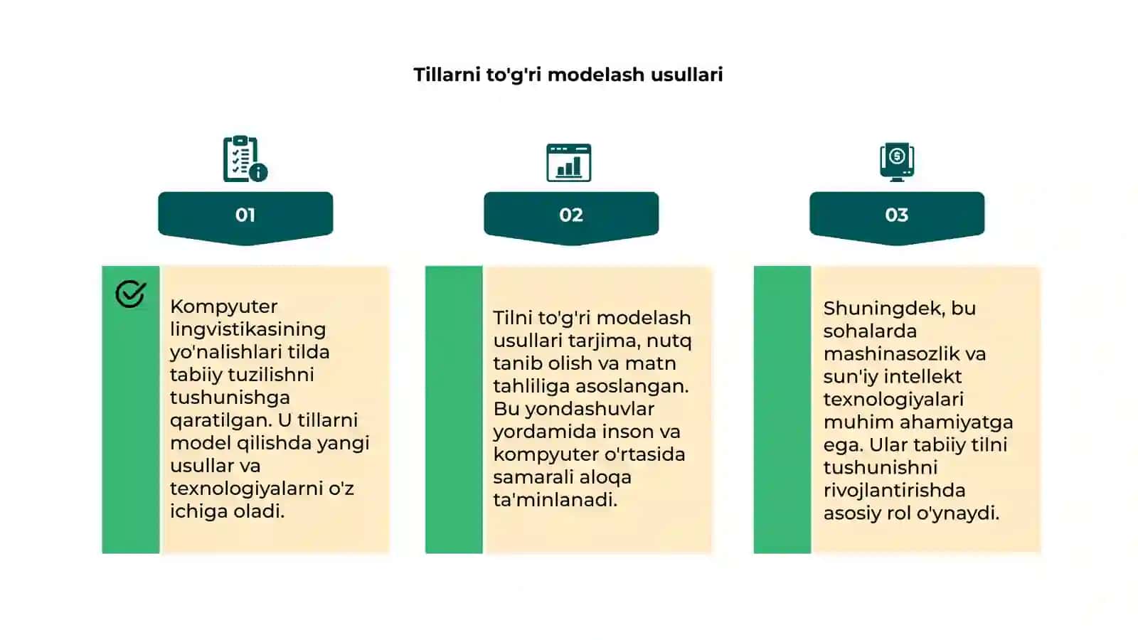 Kompyuter lingvistikasining yo'nalishlari 4
