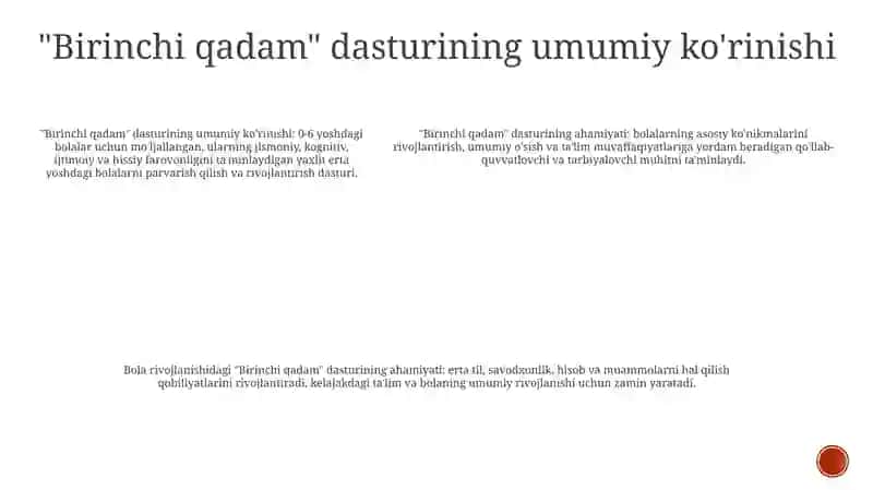 "Ilk Qadam" Dasturi 4