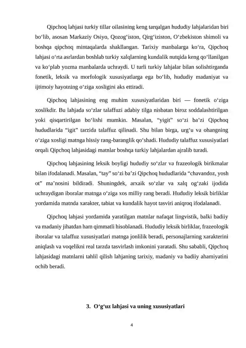 Leksik tahlil. Shevalarga xos matnlarning leksik xususiyatlari 4