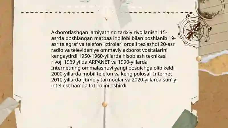 Axborotlashgan jamiyat va uning istiqbollari 4