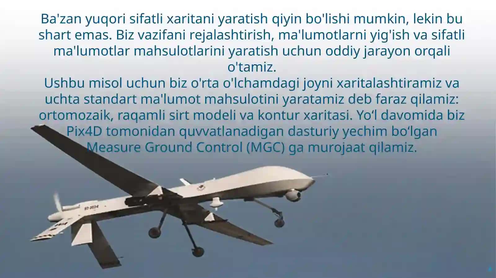 Uchuvchisiz uchish aparatlari (DRON)ning kartalarni loyihalash, taxrirlash va tuzishda qo‘llanilishi 4