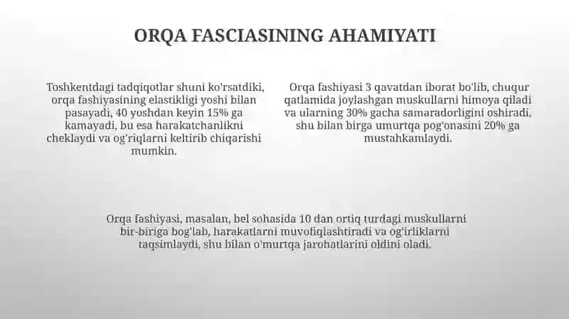 Tananing orqa sohasidagi mushaklar va fassialqr 4