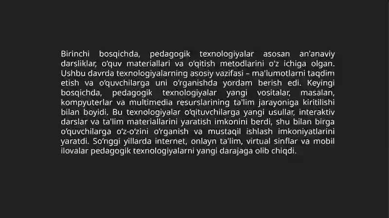 Zamonaviy pedagogik texnologiyalar tasnifi 4