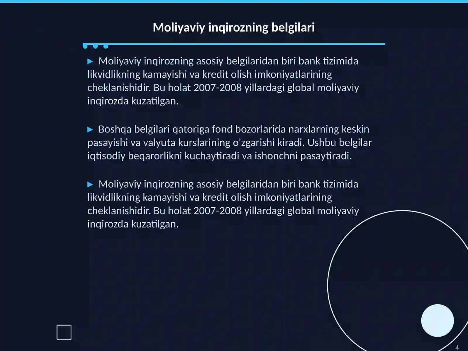 Inqirozga qarshi moliyaviy boshqaruvni tashkil etish 4