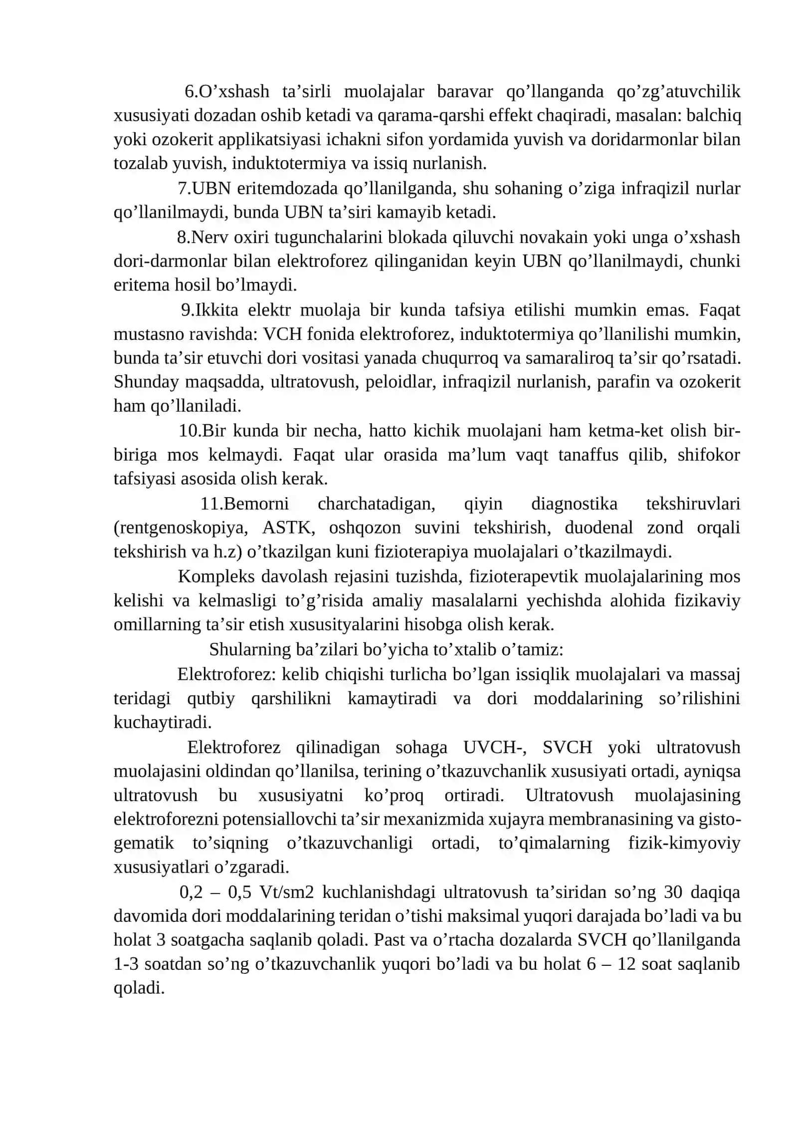 Bemorni fizioterapevtik usullar va dori darmon bilan kompleks davolash 4