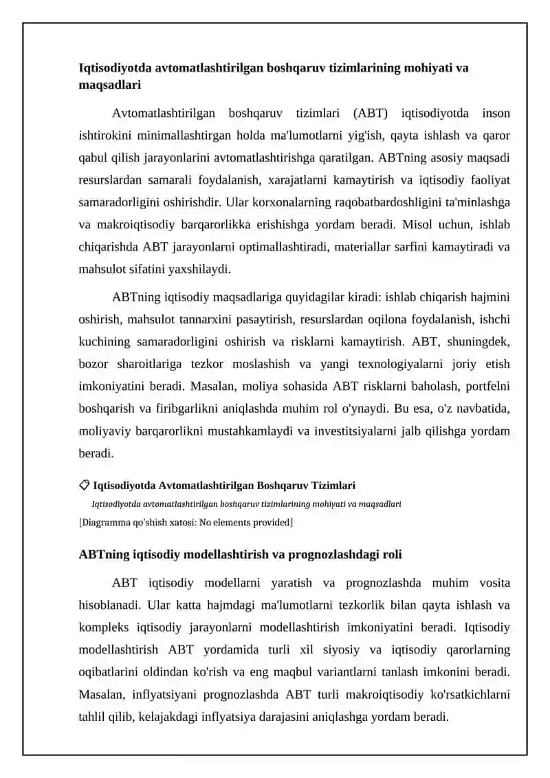 Avtomatlashtirilgan boshqaruv tizimlari iqtisodiyotda 4