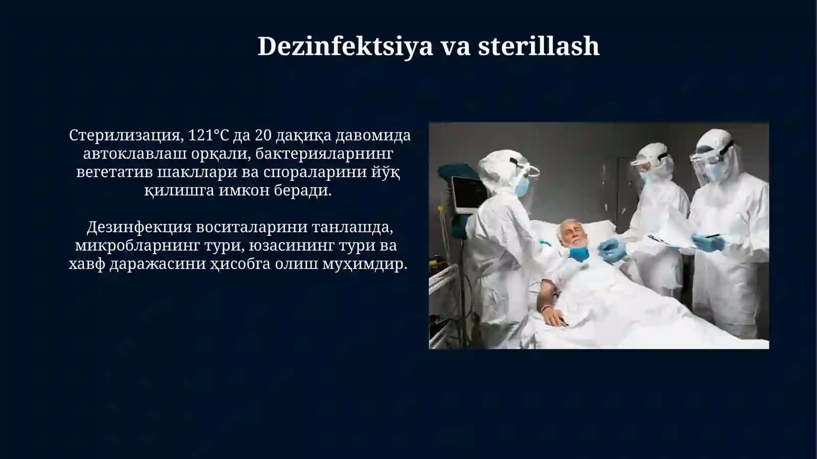Kasalxona ichki infeksiyalarni kelib chiqishi uchun havoning bakterial ifloslanganligini ahamiyati 4