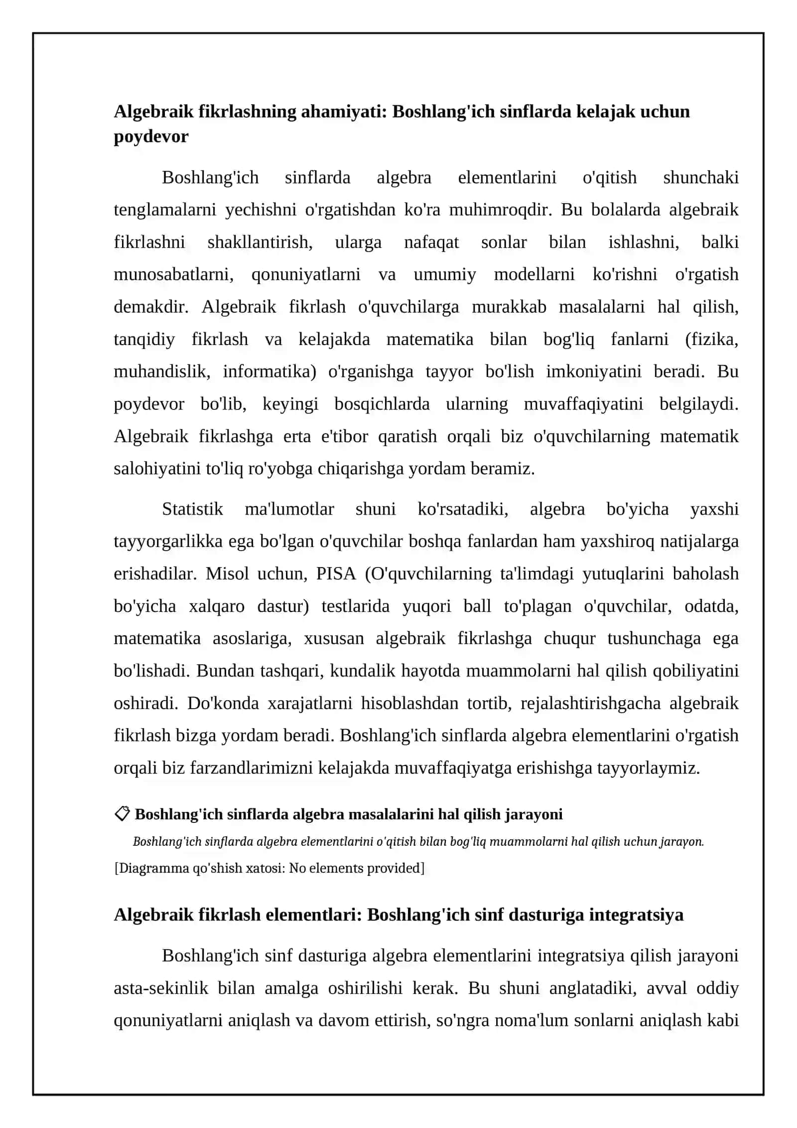 Boshlangich sinflarda algebra elementlarini o'rgatishga doir masalalar yechish 4