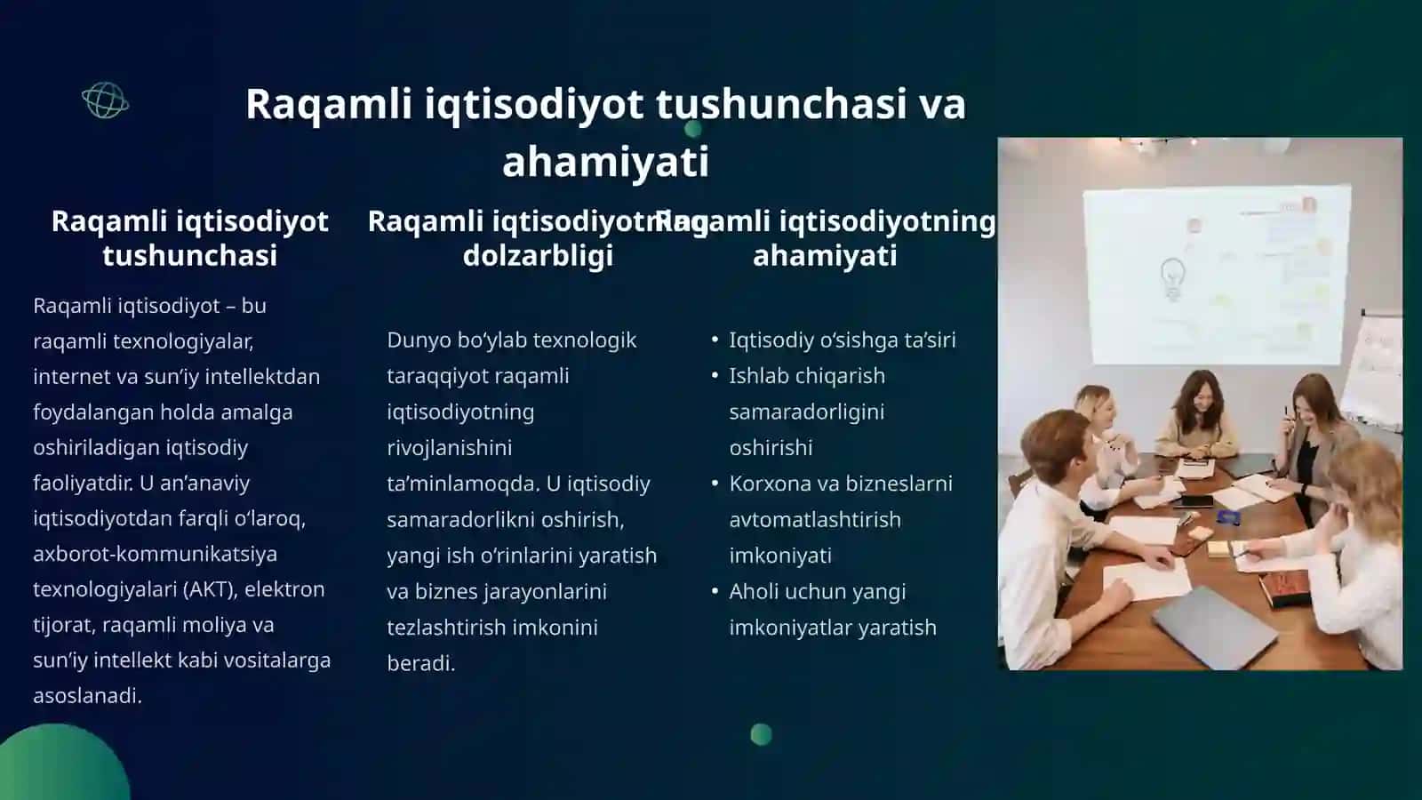 RAQAMLI IQTISODIYOTNING ASOSIY TARKIBIY ELEMENTLARI TAVSIFI 4