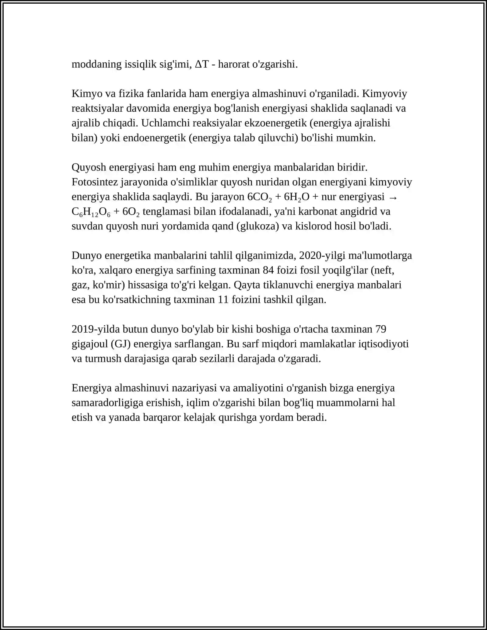 ENERGIYA ALMASHINUVINI BOSHQARUVI 4