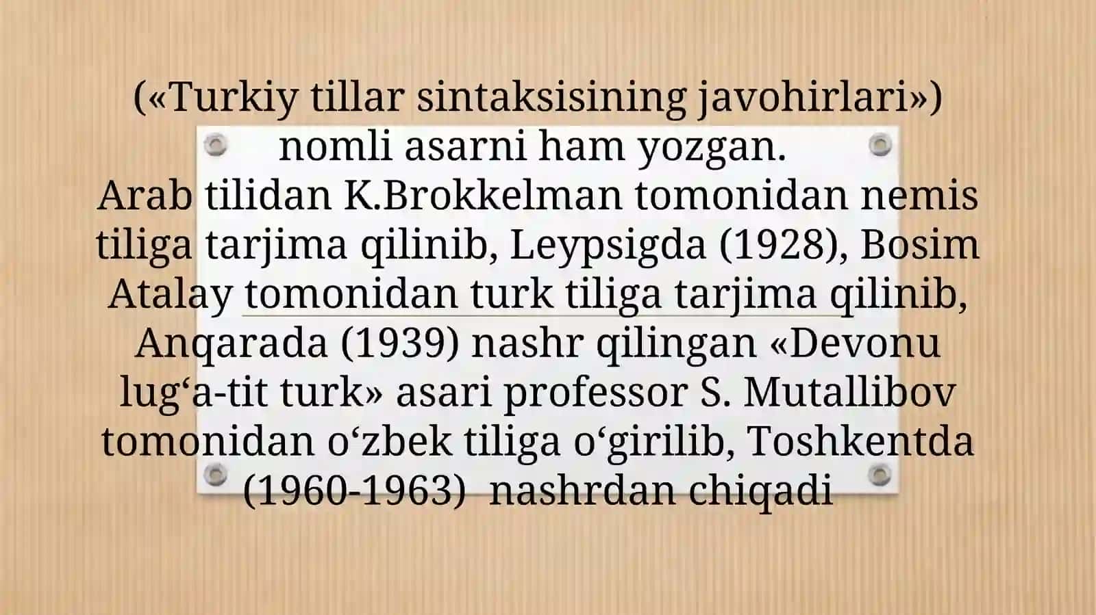 Mahmud qoshg’ariy turkIy tillar qiyosiy grammatikasining asoschisi 4