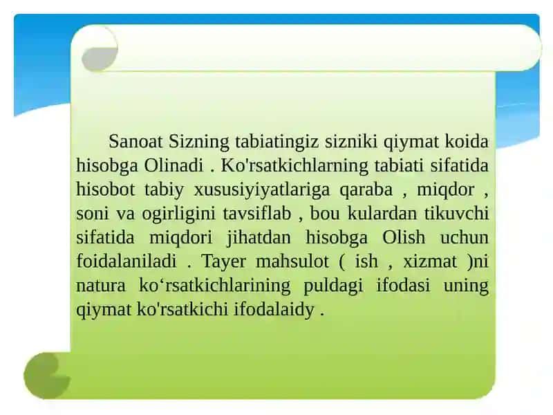 Asosiy savdo jarayonlarini hisobga olish tartibi. 4