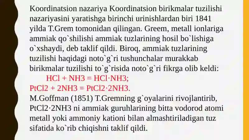 Koordinatsion birikmalar 4