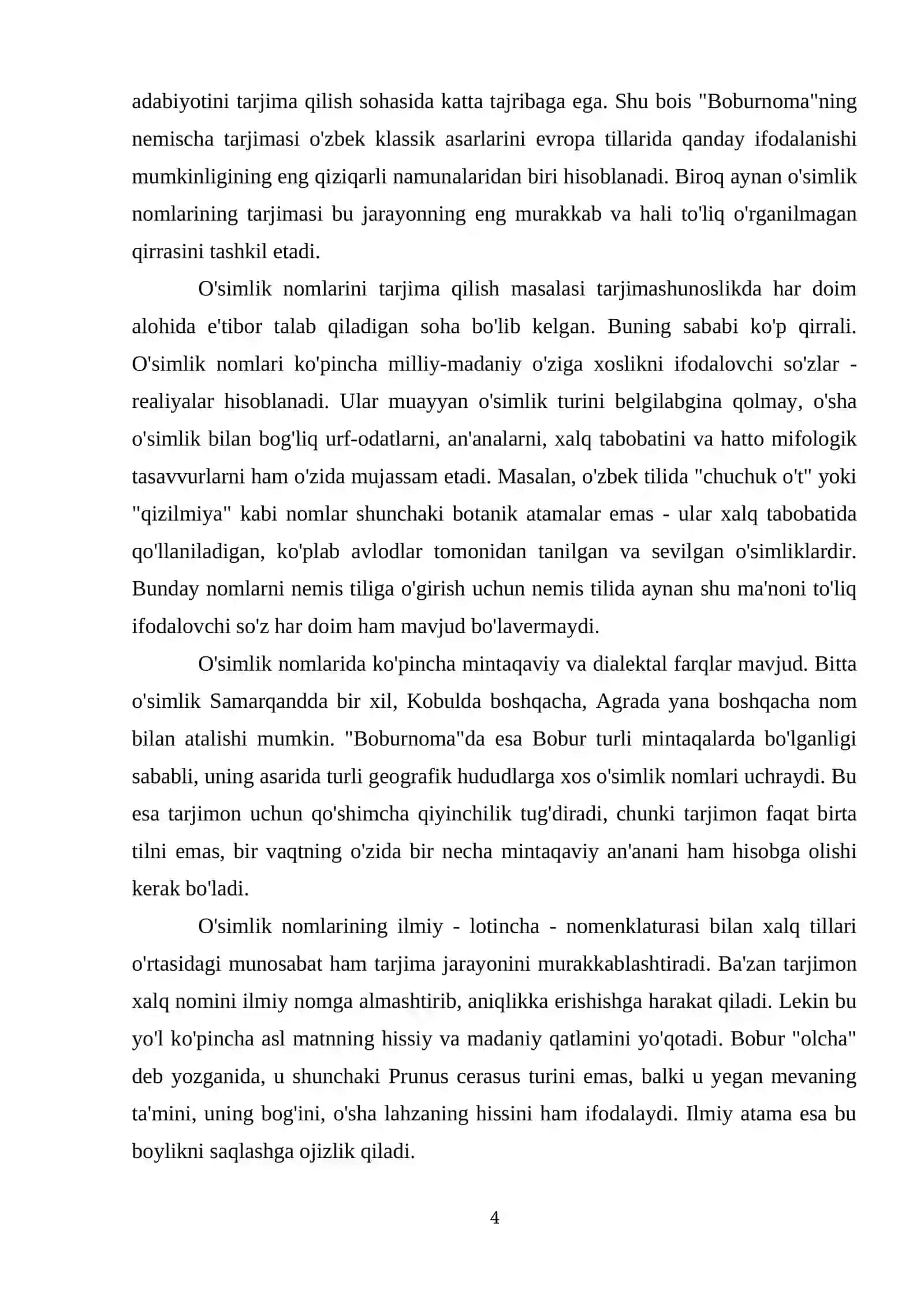 BOBURNOMANING NEMISCHA TARJIMASIDAGI O‘SIMLIK NOMLARI TARJIMASI XUSUSIYATLARI 4