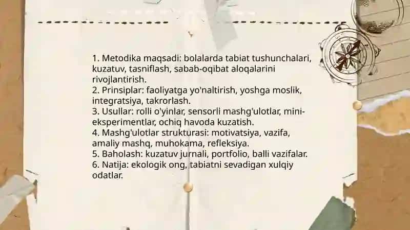 Maktabgacha ta’lim tashkilotlarida o'yin texnologiyalarini qollash orqali tabiat bilan tanishtirishning mohiyati 4