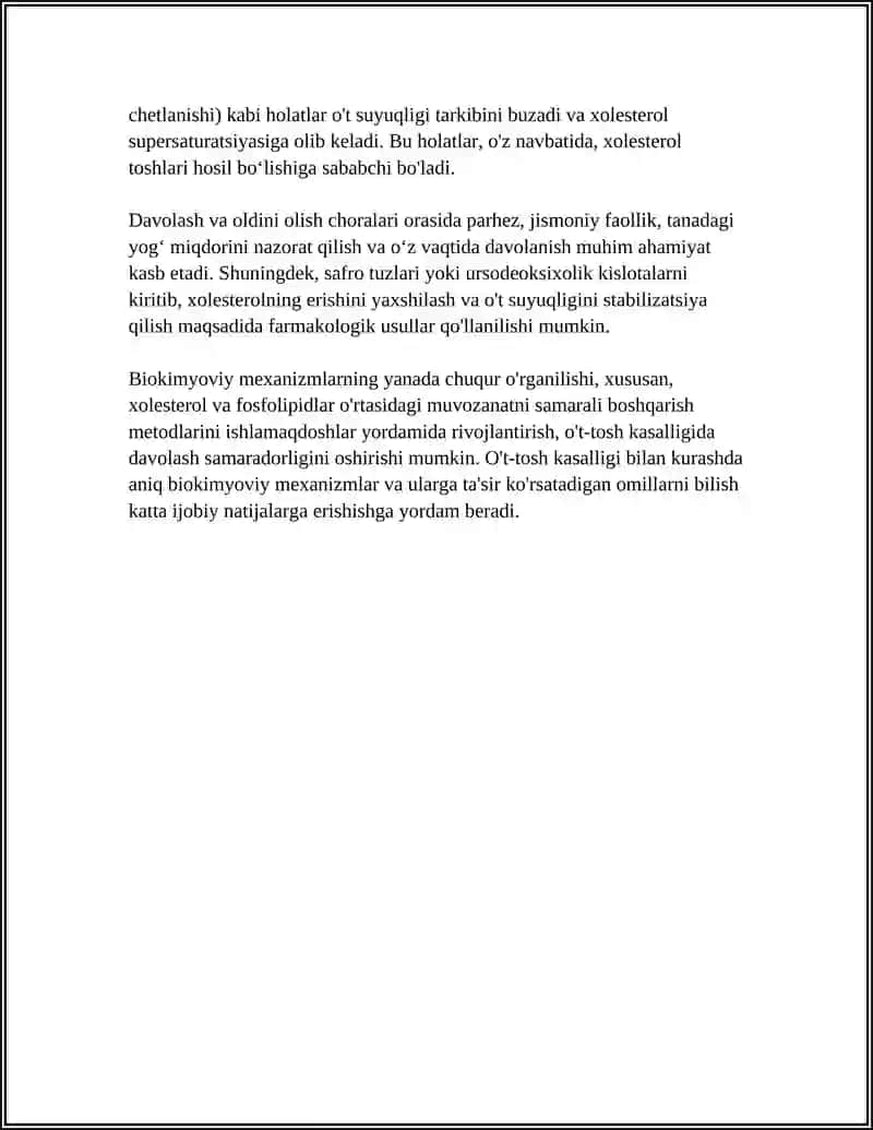O'T-TOSH KASALLIGINING BIOKIMYOVIY ASOSI VA DAVOLASH 4