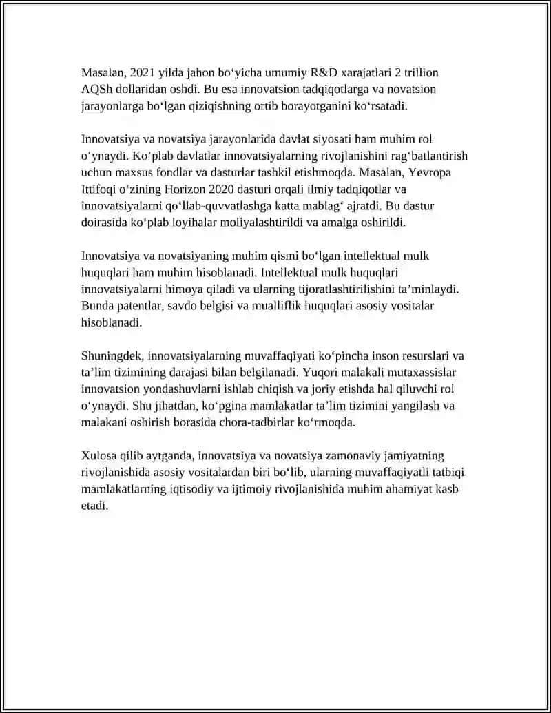 @PIC NOVATSIYA VA INNOVATSIYA HOZIRGI ZAMON ILMIY TADQIQOTLARINING TARKIBIY QISMI SIFATIDA 4